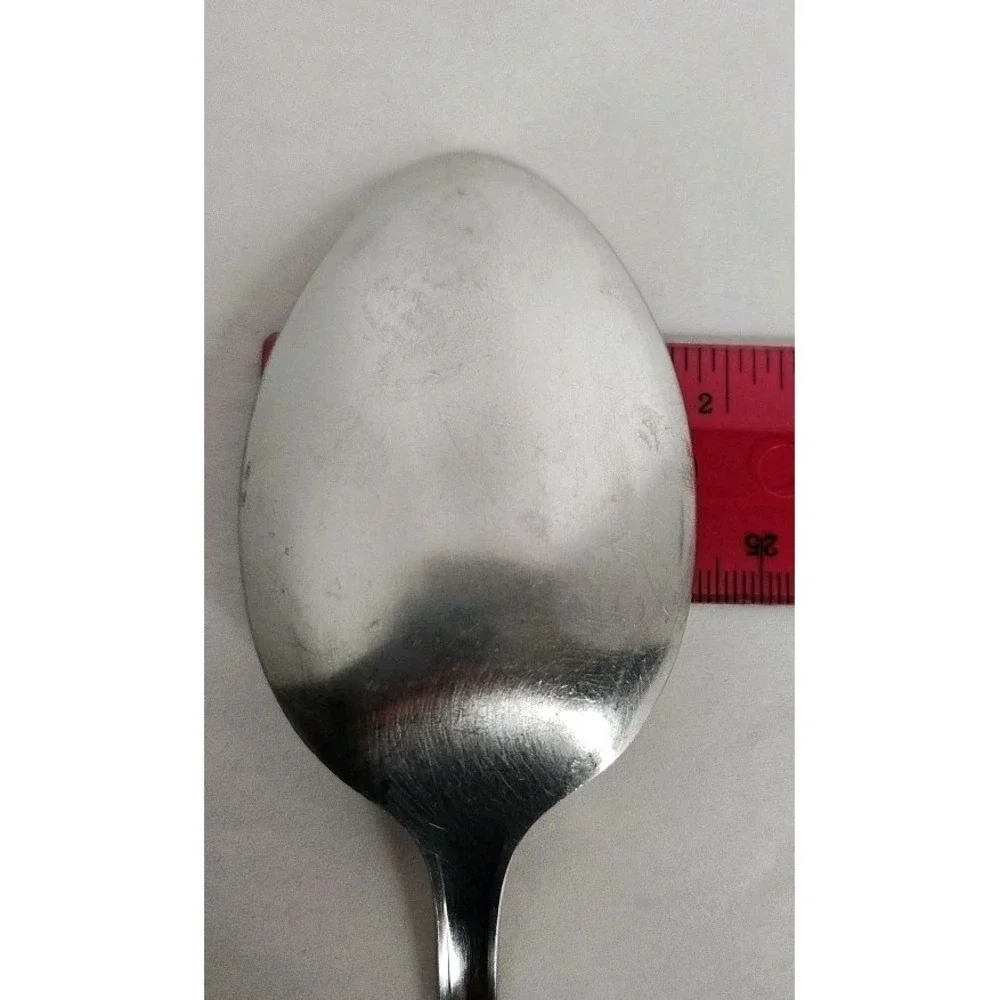 Ekco Kenilworth Stainless Serving Spoon & Fowerbud USA Lot Of 2 Glossy Flatware